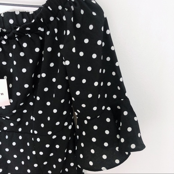 NWT Superdown Revolve Faye Polka Dot Mini Dress - Picture 5 of 7